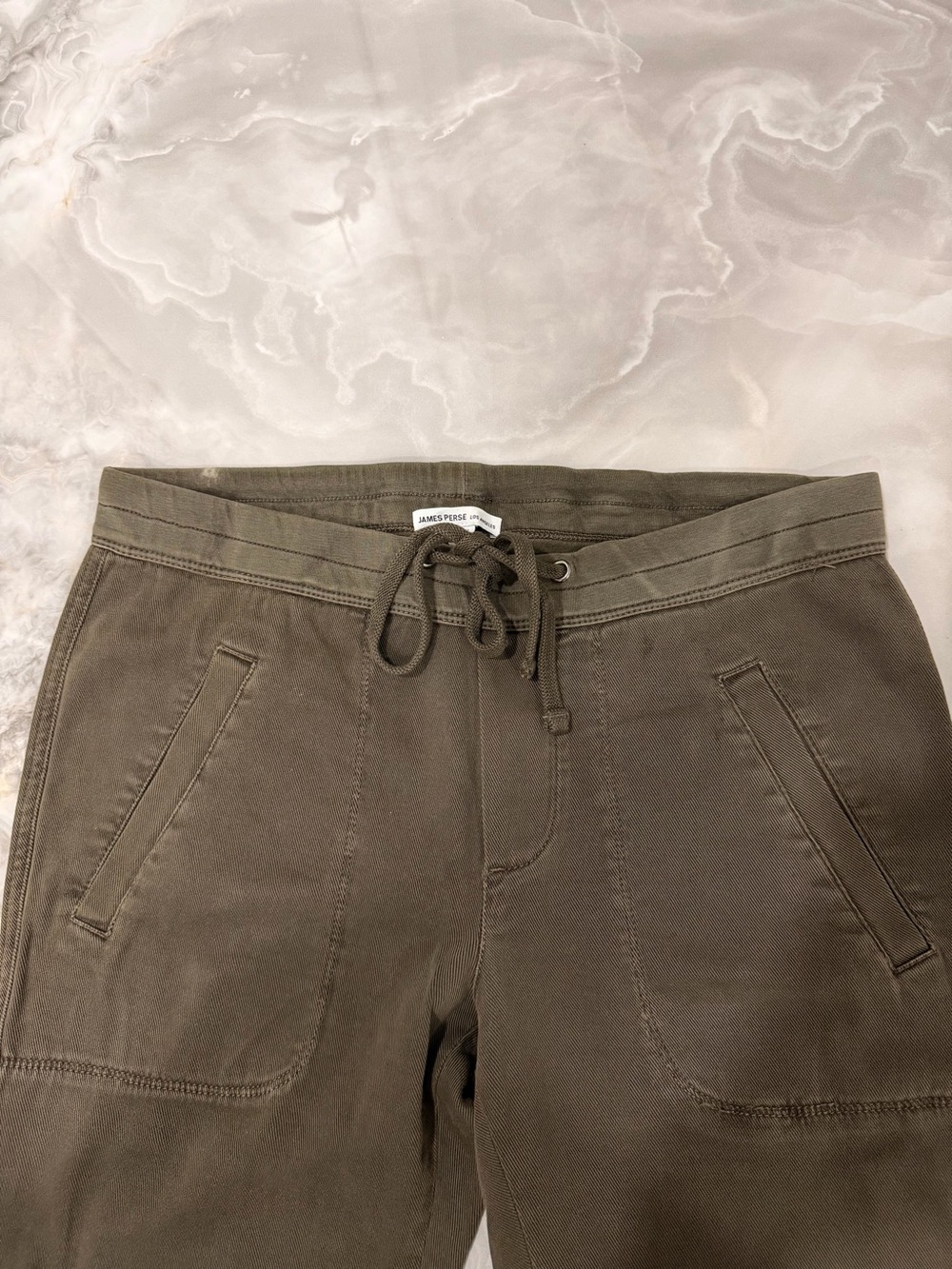 James Perse SOFT DRAPE PANT color Smoky Green Pigment - Picture 5 of 7